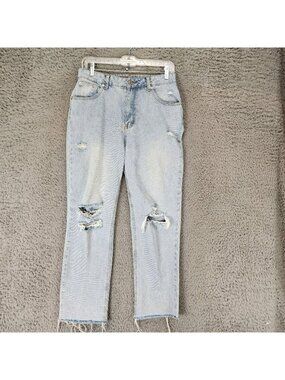 Signature 8 Jeans Womens Medium Blue Cotton Denim Bootcut Cropped